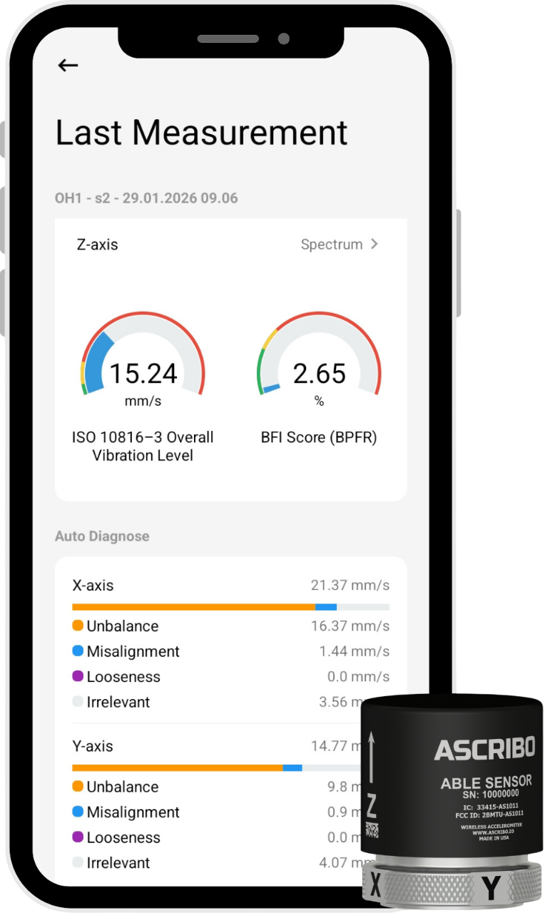 ASCRIBO Handy S Portable Vibrometer